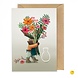 Illustralies Wenskaart - Bloemen (bloemenbeer) Illustralies Wenskaart - Bloemen (bloemenbeer)