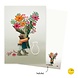 Illustralies Wenskaart - Bloemen (bloemenbeer) Illustralies Wenskaart - Bloemen (bloemenbeer)