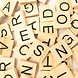 Stiles Crossword magneetjes in hout - naturel Stiles Crossword magneetjes in hout - naturel