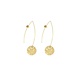 Zusss Oorbellen met gehammerde hanger - goud Zusss Oorbellen met gehammerde hanger - goud