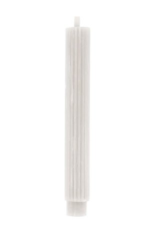Zusss 2 geribbelde kaarsen 20cm - krijt