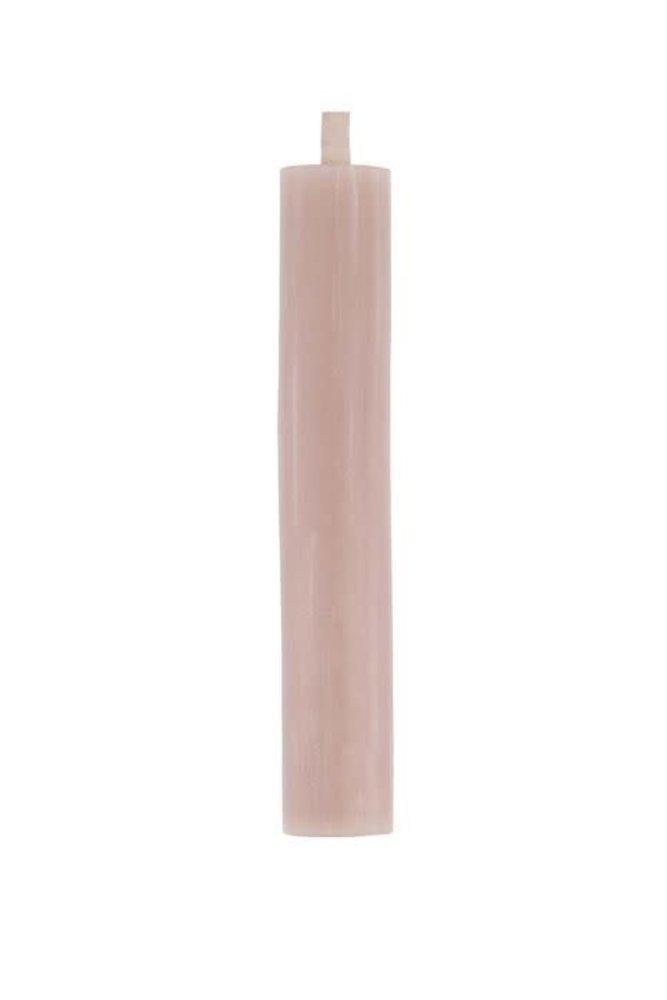 Zusss 4 rustieke kaarsjes 12cm - leem