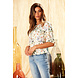 K.Design Blouse ronde hals, bloemenprint - W217 K.Design Blouse ronde hals, bloemenprint - W217