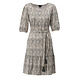 K.Design Jurk (midi) met print, volant & riem - W201 K.Design Jurk (midi) met print, volant & riem - W201