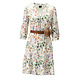 K.Design Jurk, bloemenprint, volant & RIEM / heuptasje - W216 K.Design Jurk, bloemenprint, volant & RIEM / heuptasje - W216