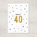 Letters and Lines A6 Kaart Goudfolie | Hoera 40 Letters and Lines A6 Kaart Goudfolie | Hoera 40