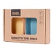 Senza Terracotta Schaaltjes Rechthoek Blauw/Geel /2 Senza Terracotta Schaaltjes Rechthoek Blauw/Geel /2