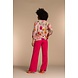 Geisha Blouse - blouse kleurrijke flower print - 33281-20 Geisha Blouse - blouse kleurrijke flower print - 33281-20