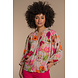 Geisha Blouse - blouse kleurrijke flower print - 33281-20 Geisha Blouse - blouse kleurrijke flower print - 33281-20