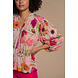 Geisha Blouse - blouse kleurrijke flower print - 33281-20 Geisha Blouse - blouse kleurrijke flower print - 33281-20