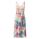 K.Design Jurk (midi) mouwloos, tropische bloemenprint - W318 K.Design Jurk (midi) mouwloos, tropische bloemenprint - W318