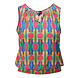 K.Design Mouwloze top ronde hals & print- W344 K.Design Mouwloze top ronde hals & print- W344