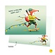 Illustralies Wenskaart - Skateboard vosje Illustralies Wenskaart - Skateboard vosje