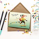 Illustralies Wenskaart - Skateboard vosje Illustralies Wenskaart - Skateboard vosje
