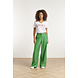 Smashed Lemon Groene lange wijde broek- 23574 Smashed Lemon Groene lange wijde broek- 23574