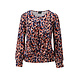 K.Design Top met ronde hals & print en knoop - X127 K.Design Top met ronde hals & print en knoop - X127