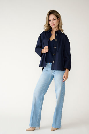 Due Amanti Blouse Button Up - April-Navy