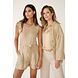 Due Amanti Blouse V Neck - Eluan- Champagne Due Amanti Blouse V Neck - Eluan- Champagne