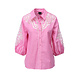 K.Design Blouse met borduursel (A762) - Pink stripe K.Design Blouse met borduursel (A762) - Pink stripe