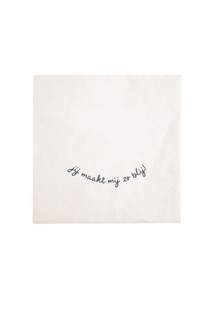 Zusss Servetten - Jij maakt me zo blij... - 12.5x12.5cm