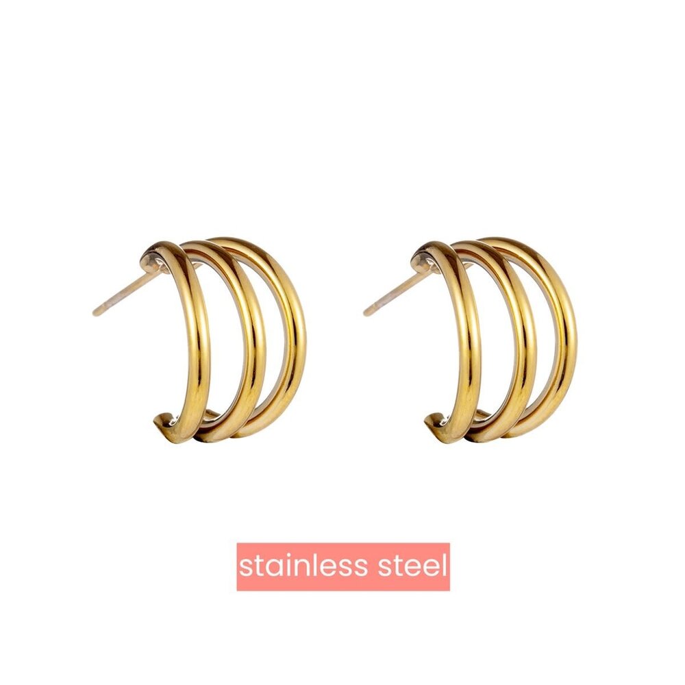 Day & Eve Oorbel - 3way Hoop - 14K - goud