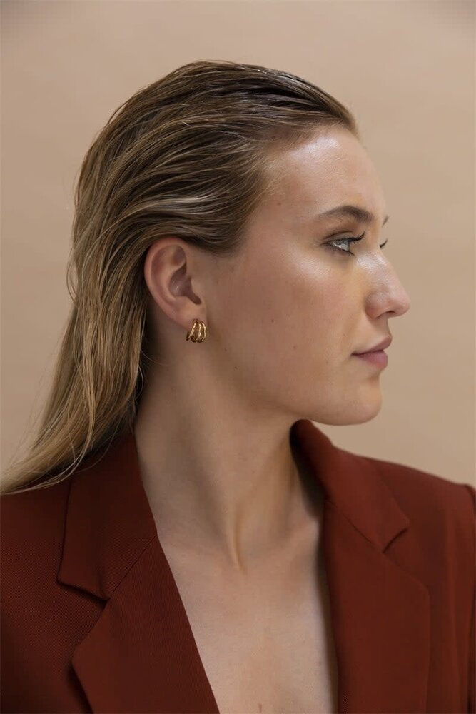 Day & Eve Oorbel - 3way Hoop - 14K - goud