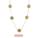 Day & Eve Ketting - Long Clover Necklace - 14K (70 + 6cm) - gold