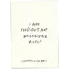 Kaart Blanche Wenskaart - Poop birth Kaart Blanche Wenskaart - Poop birth