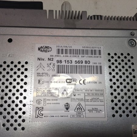 Navigation computer 9815356980 Peugeot 208 Magneti Marelli