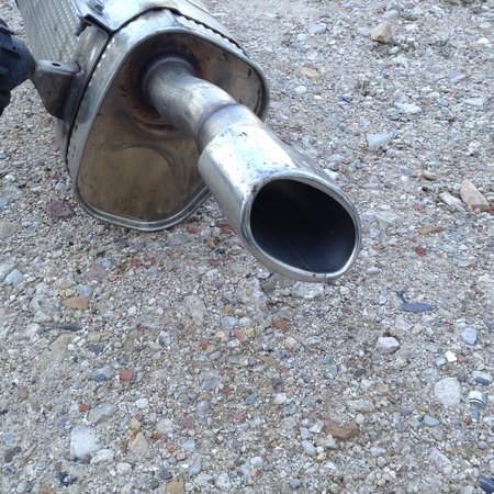 Exhaust muffler pot with decorative piece 9818337180 Psa 4385Y peugeot 208 gt line 110 hp