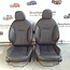 Set of leather seats for Peugeot 2008, black leather with seat heating