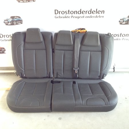 Set of leather seats for Peugeot 2008, black leather with seat heating
