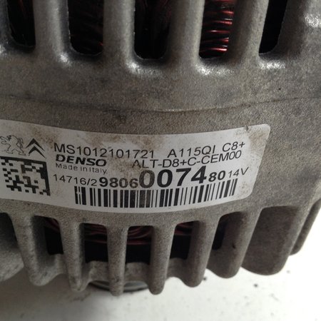 Dynamo DENSO  9806007480 CL8+ 14v   PEUGEOT 2008