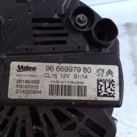 Alternator 9666997980 Peugeot 308 Valeo CL15 12V