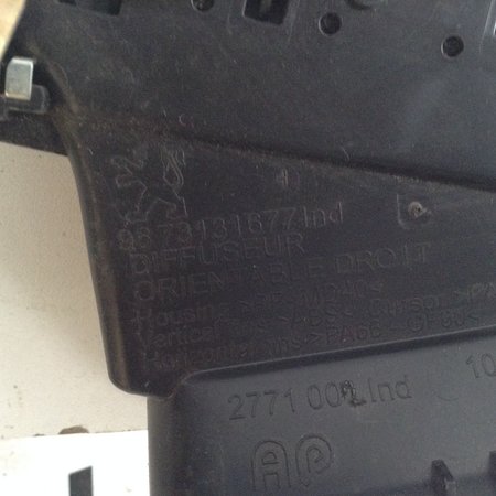Lüftungsdüse Armaturenbrett Chrom rechts 9673131677 Peugeot 208