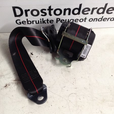 Veiligheidsgordel Links-Achter 98063162XJ Peugeot 208 GT-Line Rode Stiksels