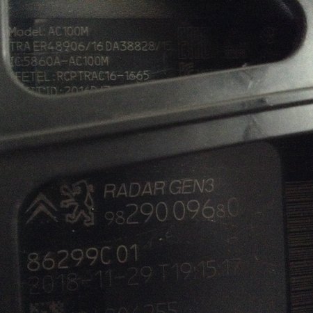 Radar Module 9829009680 For In The Bumper Peugeot 3008 II P84E