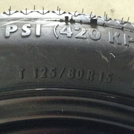 Spare wheel Peugeot 125/80/R15 Continental homecoming