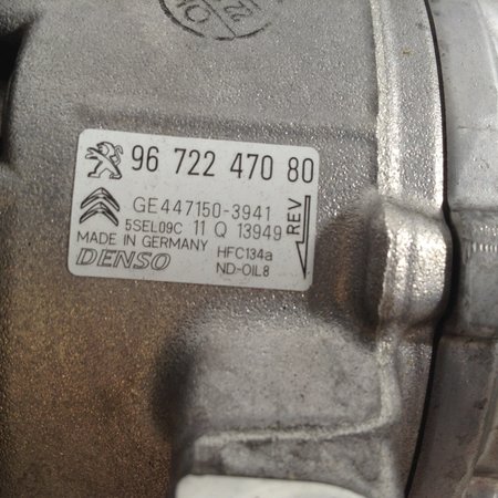 Air conditioning pump 9672247080 Peugeot 208