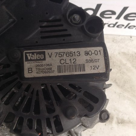 Alternator V757651380 CL 12 Valeo Peugeot 207 (5702J0)