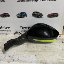 Buitenspiegel Links Peugeot 208 Kleur Zwart KTV Met Lime Kleur Knipperlicht