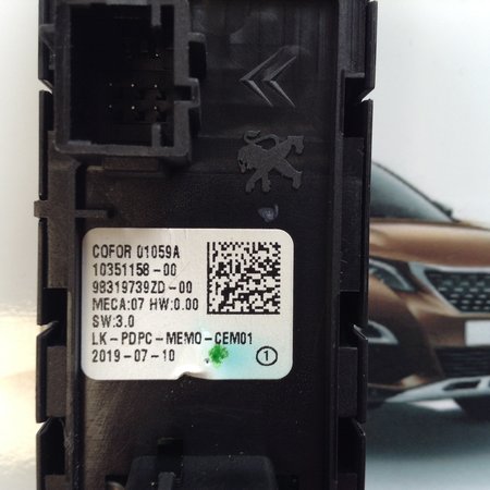 Combination switch Windows 98319739ZD Peugeot 3008 II P84E