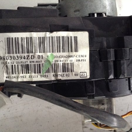 Combination switch Steering column 98030394ZD Peugeot 208