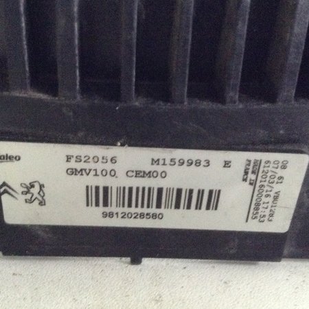 Cooling fin Housing 9812028580 Peugeot 208