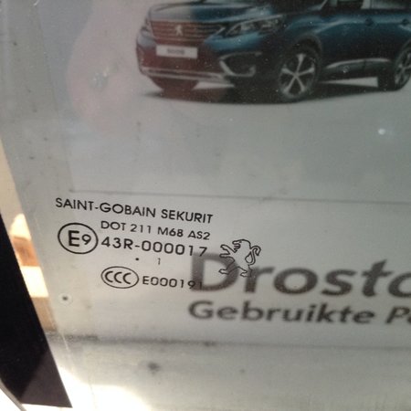 Door Window Right-Front Peugeot 207CC Color 43R-000017 E000191