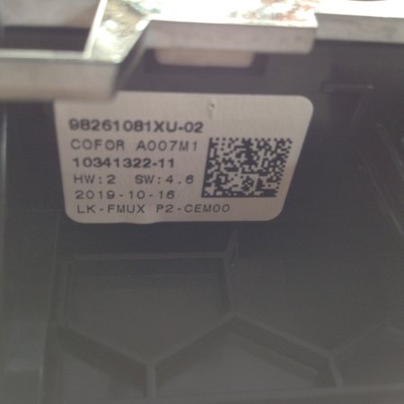 Heizungsbedienfeld 98261081XU Peugeot 208 II P21E