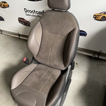 Front Seat Left Half Leather/Suede Brown/Black Peugeot 2008