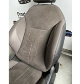 Front Seat Left Half Leather/Suede Brown/Black Peugeot 2008