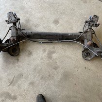 Rear axle Peugeot 208 with drum brakes 1607197280