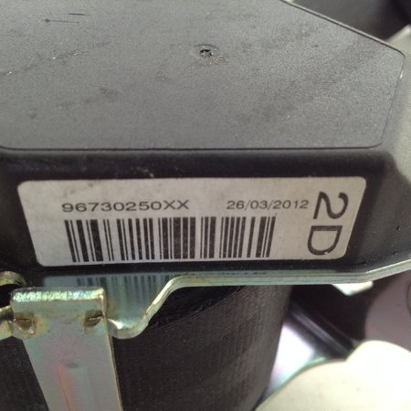 Seatbelt Right-Rear 96730250XX Peugeot 208